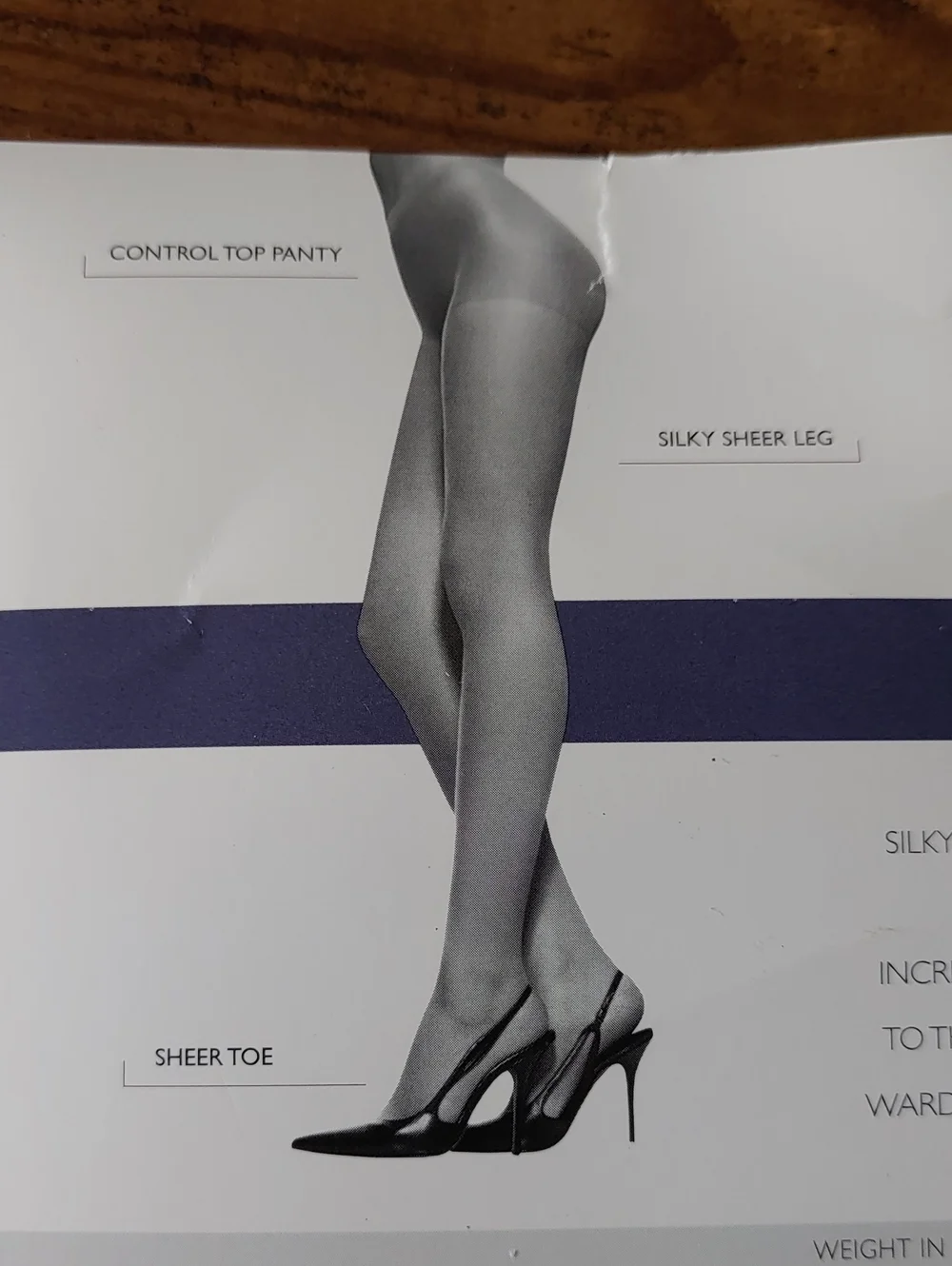 NWT Hanes Silk Reflections Sz EF Sheer Barely Black Control Top Pantyhose